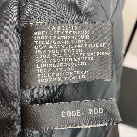 CHEROKEE Long Leather Jacket Black Zip Up Faux Fur - Picture 15 of 15